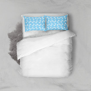 Housse D'oreillers Empreintes bébé, Pied bébé, Marches, Bleu, Garçon