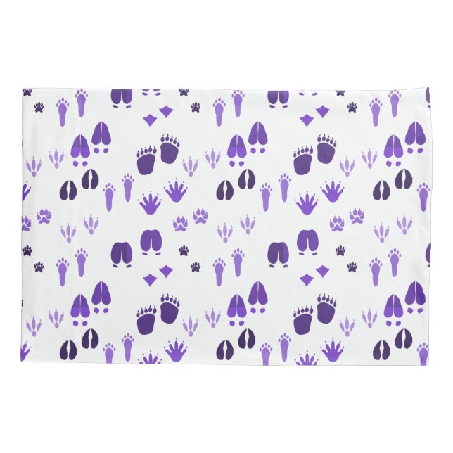 Housse D'oreillers Empreintes hivernales (Dos)