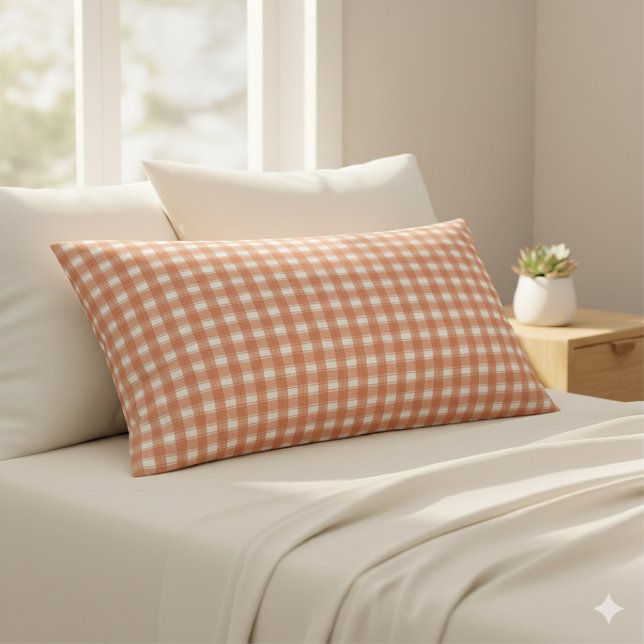 Housse D'oreillers En vichy classique orange (Créateur téléchargé)