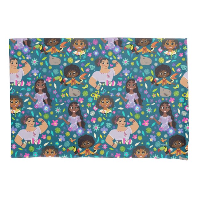 Housse D'oreillers Encanto | Floral Character Motif (devant)