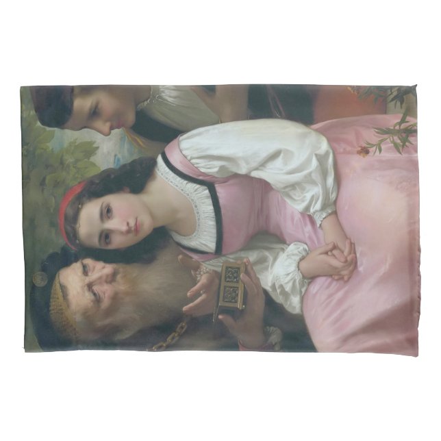 Housse D'oreillers Entre richesse et amour (par Bouguereau) (devant-gauche)