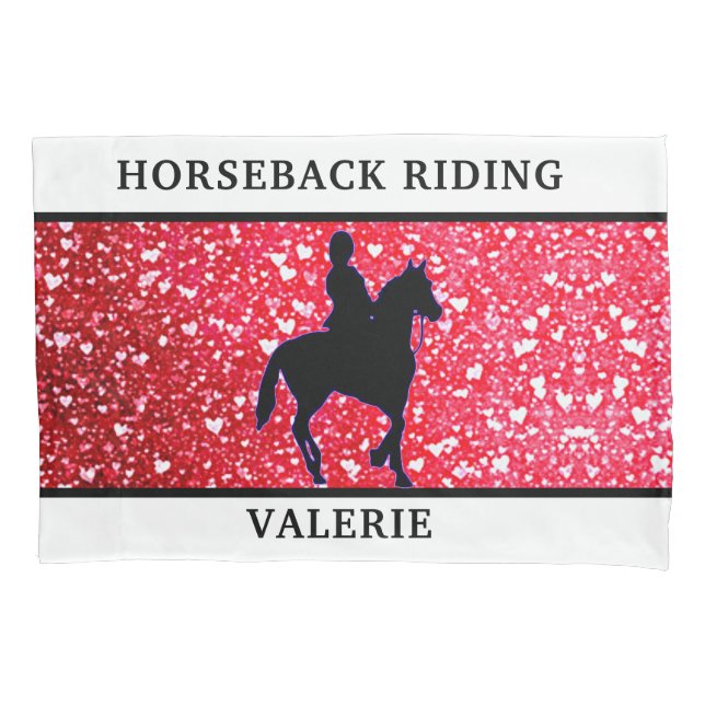 Housse D'oreillers Équitation Cheval & Rider Pillowcase (devant)