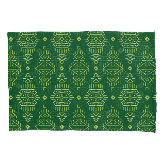 Housse D'oreillers Ethnic Boho : Creative Tribal Seamless. (devant)