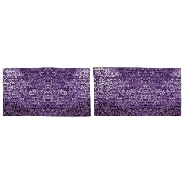 Housse D'oreillers Étoile violette Shine Shine art IA  (Dos-Set)