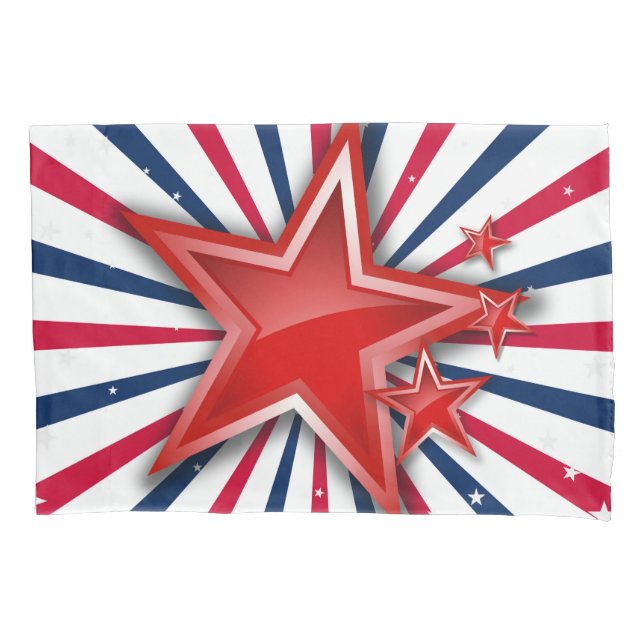 Housse D'oreillers Étoiles et rayures Coussin Coque (devant-gauche)