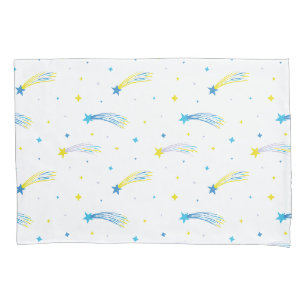 Housse D'oreillers Étoiles filantes Bleu Jaune Violet Dessin animé co