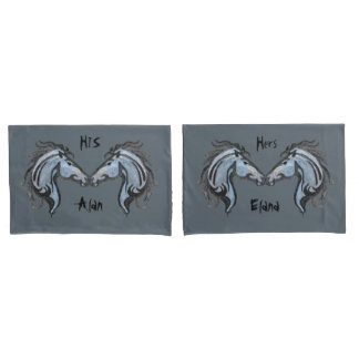 Housse D'oreillers Étonnant Cheval Design paire de Coques Coussin