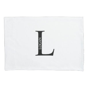 Housse D'oreillers Étui d'oreiller à monogramme et nom personnalisé