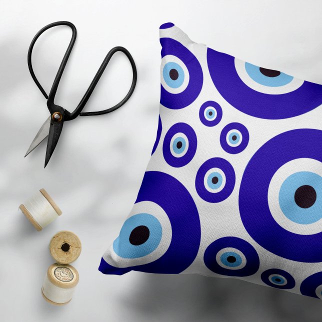 Housse D'oreillers Evil Eye Pattern, Greek Eye, Turkish Eye, Nazar (Créateur téléchargé)