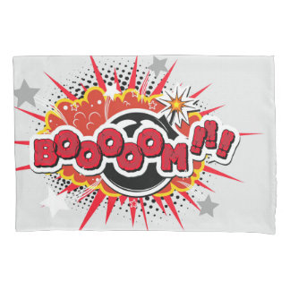 Housse D'oreillers Explosion de boom d'art de bruit de bande dessinée
