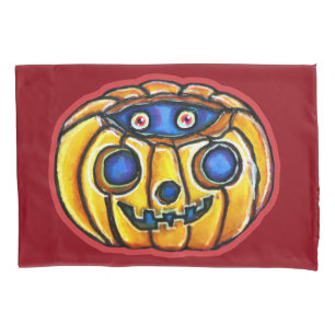 Housse D'oreillers Falln Peeky Citrouille Halloweenies Vintages
