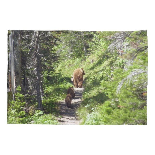 Housse D'oreillers Famille d'ours Brown (Dos)