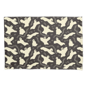 Housse D'oreillers Fantômes crémeux - motif d'Halloween.