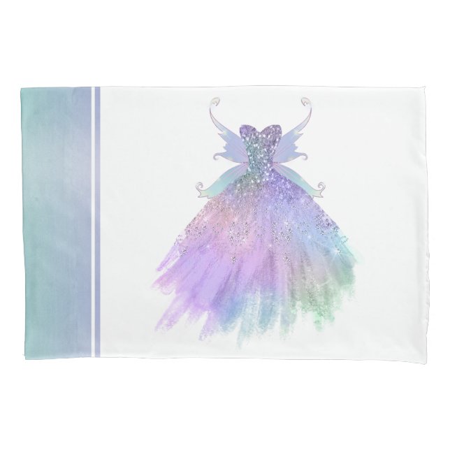 Housse D'oreillers Fée Ethereal | Rainbow Ombre Pastel Sheen (devant)