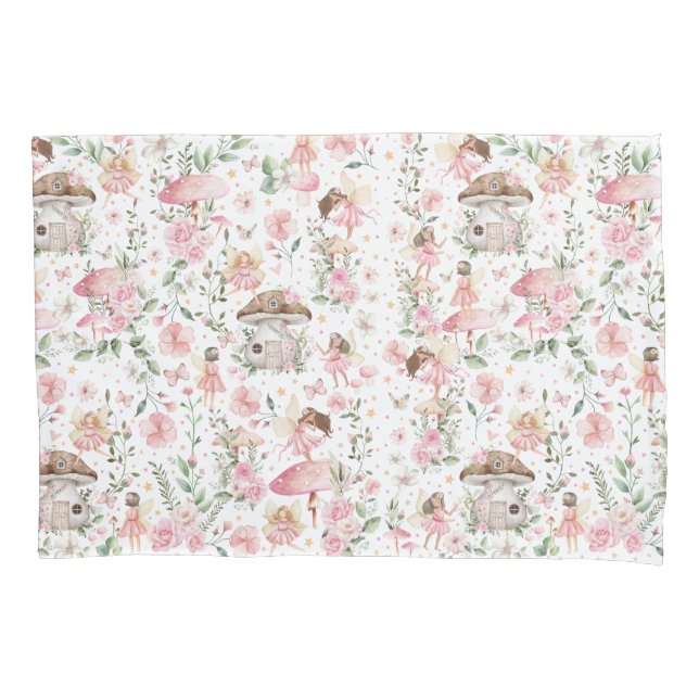 Housse D'oreillers Fée magique Forêt enchantée Thématique Fille Nurse (devant)