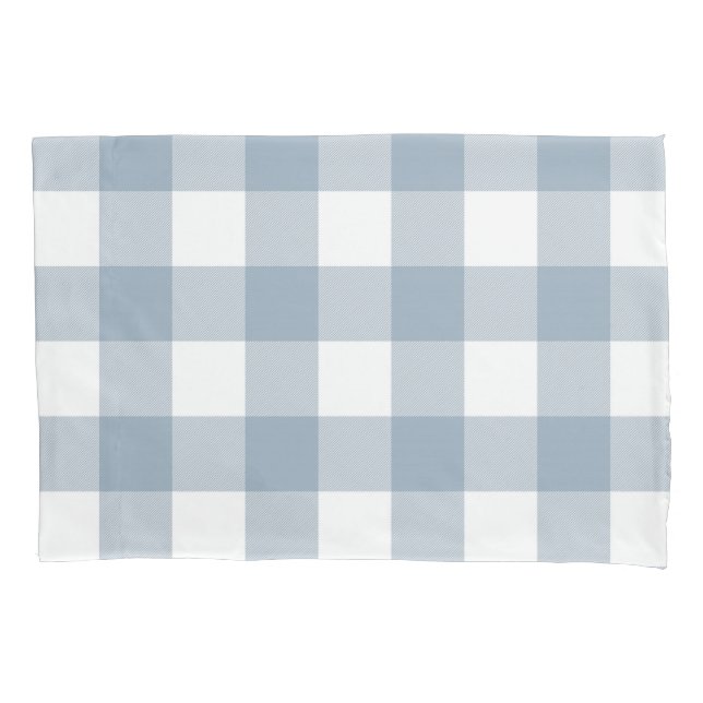 Housse D'oreillers Ferme Rustic Blue Buffalo Plaid Carré (devant)