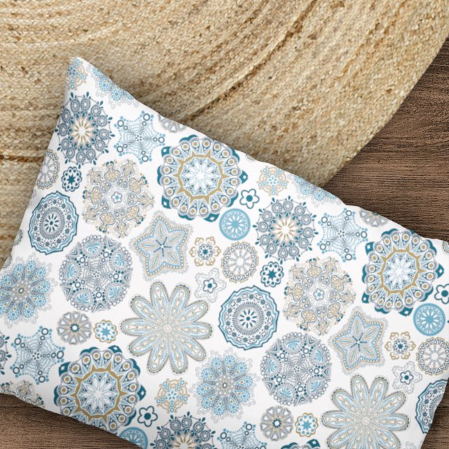 Housse D'oreillers Festif Chic Floral Mandala Flakes Motif (Créateur téléchargé)