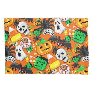 Housse D'oreillers Fête des Candies Éffrayantes d'Halloween