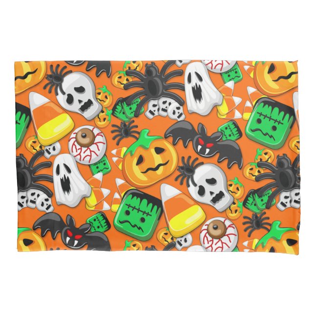Housse D'oreillers Fête des Candies Éffrayantes d'Halloween (devant)