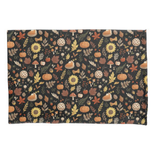 Housse D'oreillers Feuilles d'automne et Citrouilles en Thanksgiving 