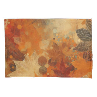 Housse D'oreillers Feuilles D'Automne Et Tons Brown