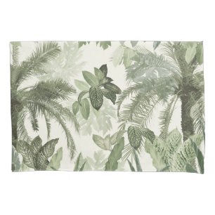 Housse D'oreillers Feuilles de la jungle tropicale Vintage moderne #1