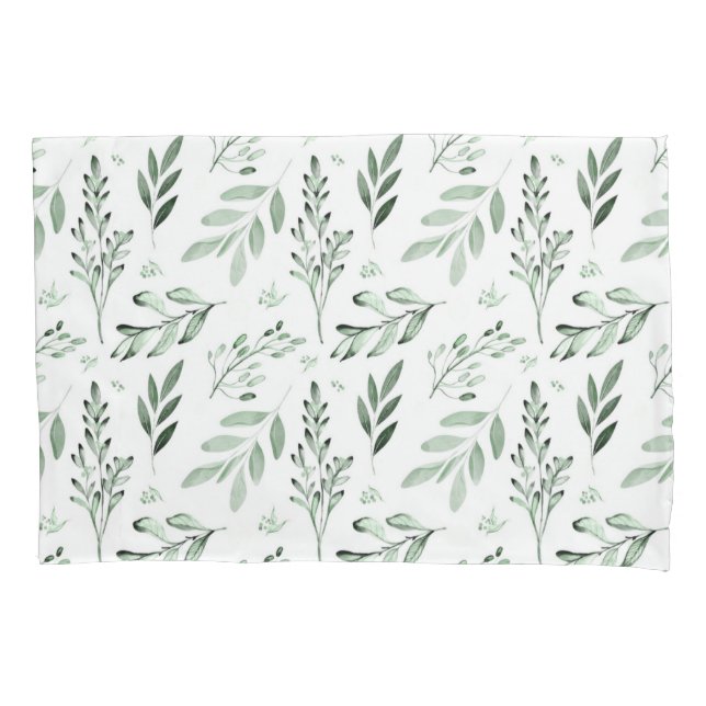 Housse D'oreillers Feuilles verts (devant)