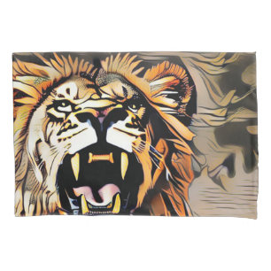 Housse D'oreillers Fierce Majestic Lion - Roi Des Bêtes