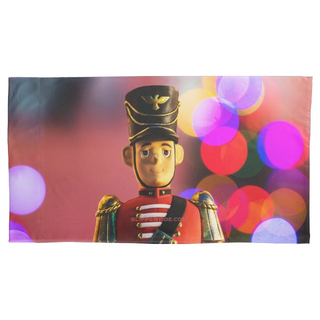 Housse D'oreillers figurine de soldat de jouets de Noël SlipperyJoe g (devant)