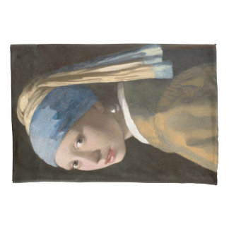 Housse D'oreillers Fille au collier de perles - Johannes Vermeer Art