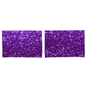 Housse D'oreillers Fille Violet Parties scintillant Bling Glam modern