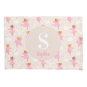 Housse D'oreillers Filles Ballerina rose mignonne Enfants personnalis