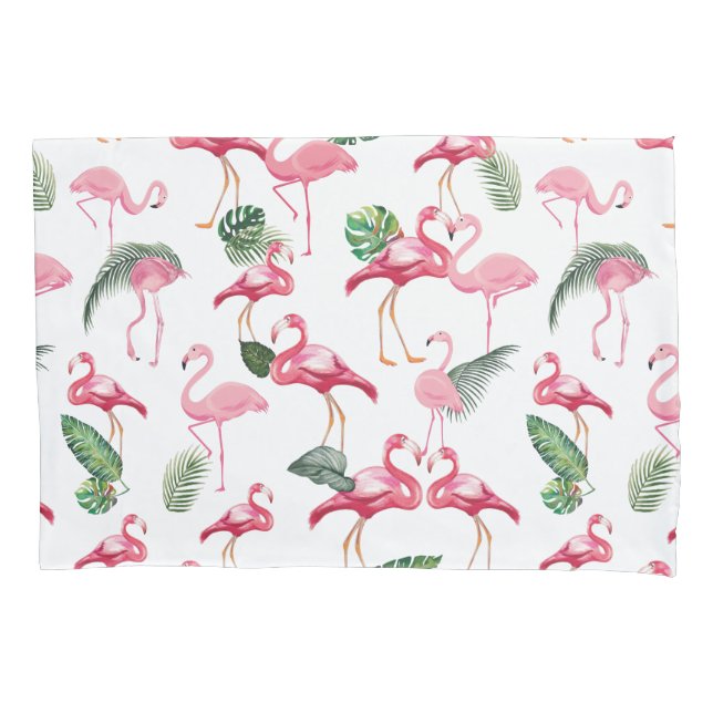 Housse D'oreillers Flamants roses Love Motif (devant)