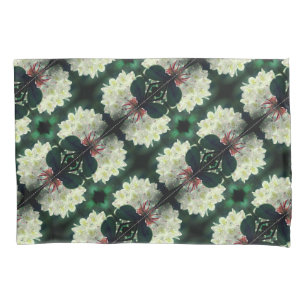 Housse D'oreillers Fleur Azalea Blanc Avec Motif Raindrops