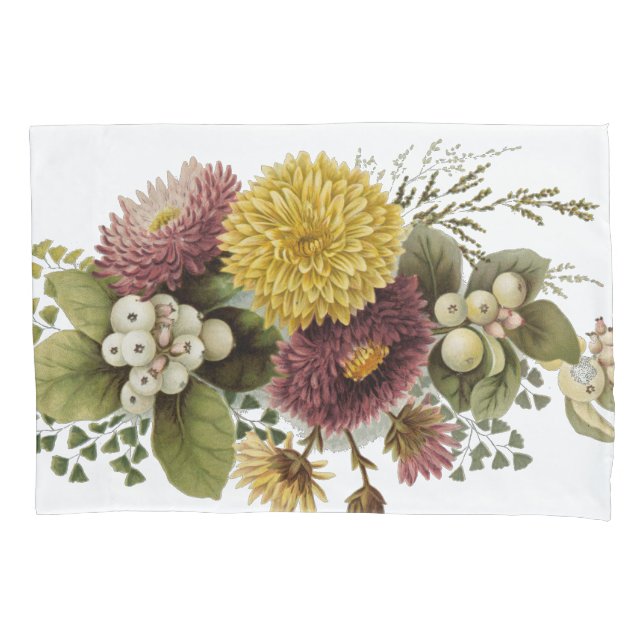 Housse D'oreillers Fleur de chrysanthème mère florale (devant)
