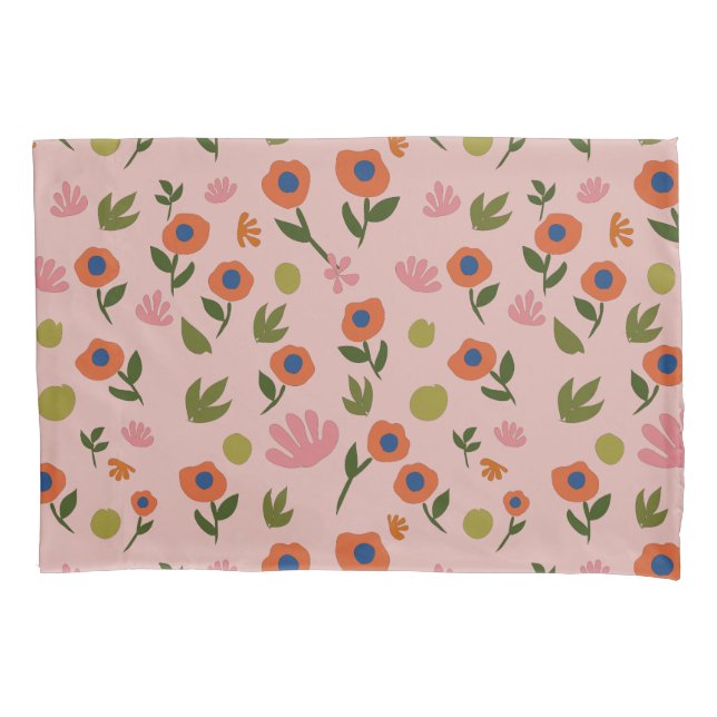 Housse D'oreillers Fleur de dessin mignonne motif (devant)