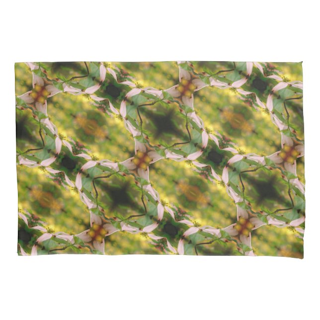 Housse D'oreillers Fleur de Dogwood sauvage fleurit Motif Abstrait (devant)