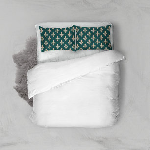 Housse D'oreillers Fleur de Lis Motif, Royal French Creative on Green