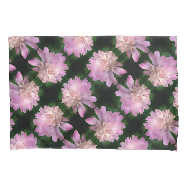 Housse D'oreillers Fleur de pivoine en fleurs Motif de la nature (devant)