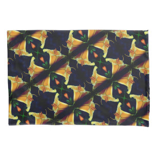 Housse D'oreillers Fleur Lys Jaune intense Motif d'art Abstrait
