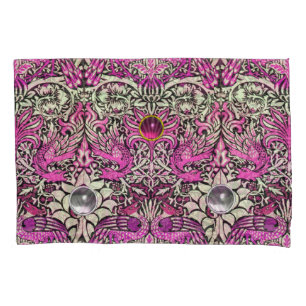 HOUSSE D'OREILLERS FLEURS, COQUES DE PAIX, DRAGONS, PIERRES D'OBJET B