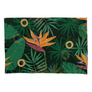 Housse D'oreillers Fleurs de Strelitzia : Arrière - plan Vintage trop