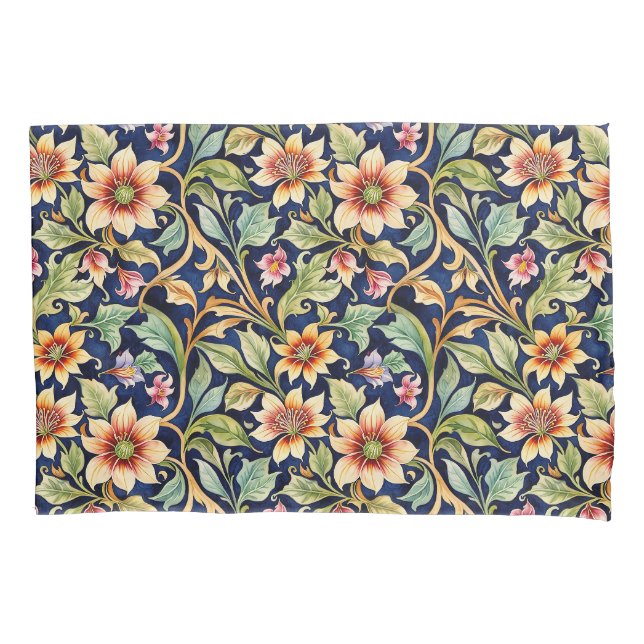 Housse D'oreillers Fleurs de style islamiste doré (devant)