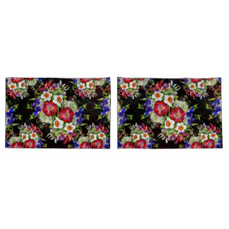 Housse D'oreillers Fleurs florales du jardin Narcisse Foliage Blanc R