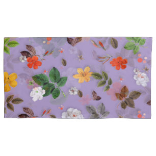 Housse D'oreillers Fleurs jaunes et roses blanches 21