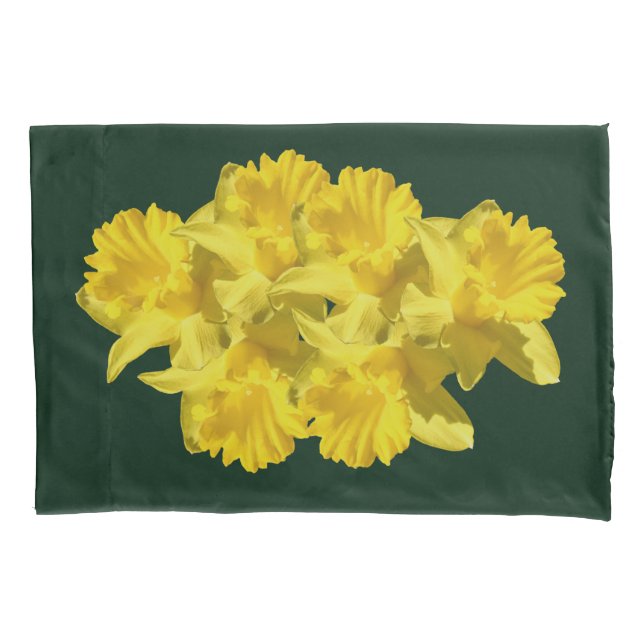 Housse D'oreillers Fleurs jonquilles jaunes (devant)