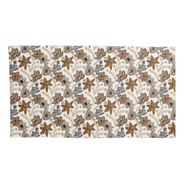 Housse D'oreillers Fleurs sauvages Safari - Floral Poster de animal m (Dos-Droit)