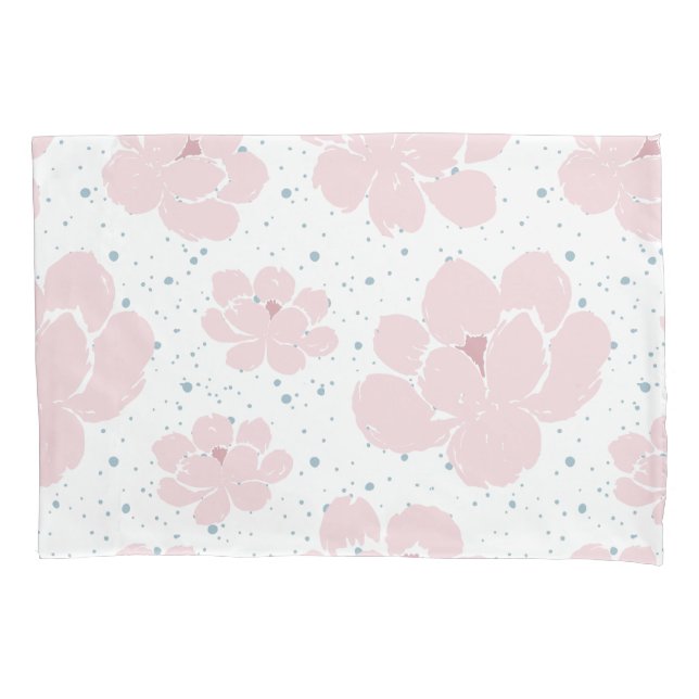 Housse D'oreillers Floral rose doux (devant)