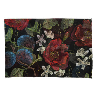 Housse D'oreillers Flore brodée : Renaissance Motif sans joint