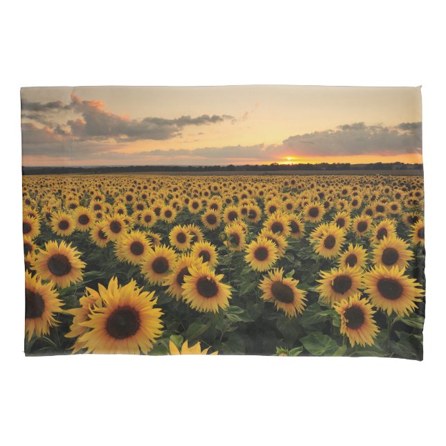 Housse D'oreillers Flowers | Sunflower Field (devant)